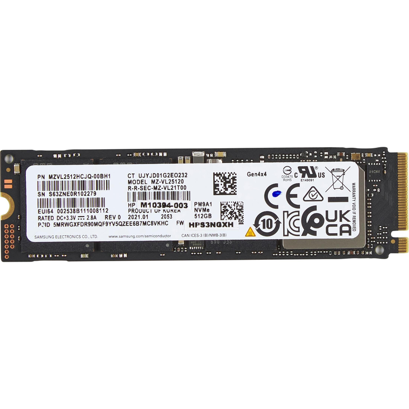 HP 512GB M.2 NVMe Internal SSD 5R8X9AA