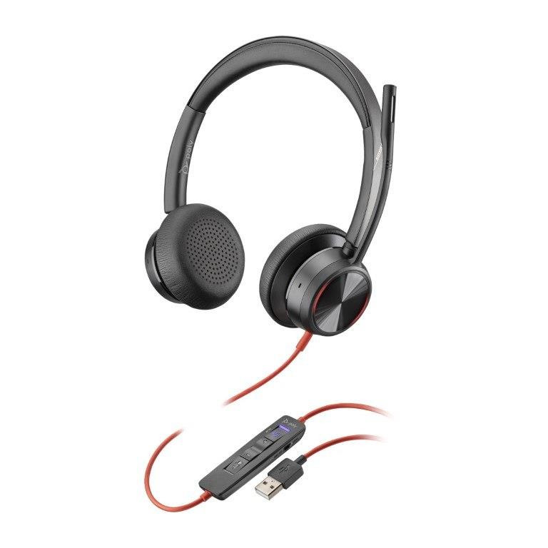 Poly Blackwire 8225 Microsoft Teams Certified Stereo USB-A Headset 772K3AA