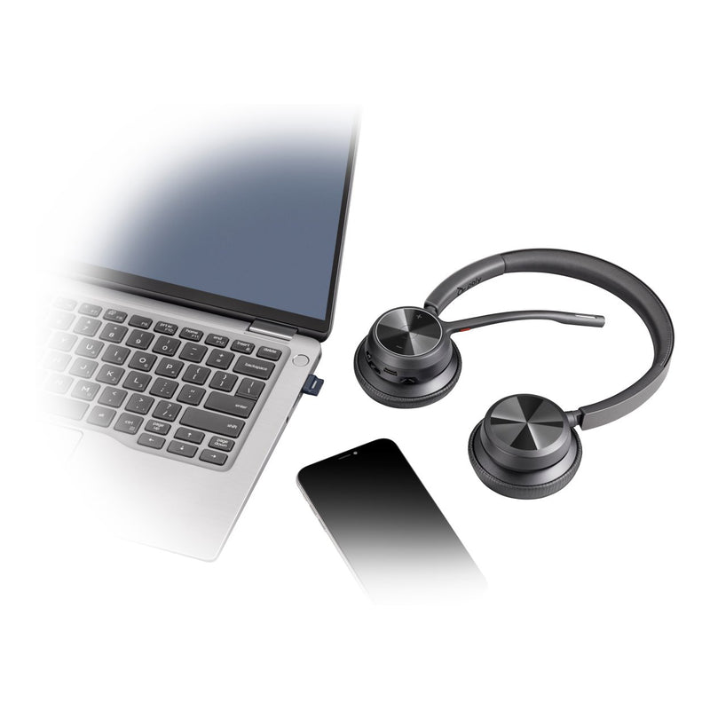 Poly Voyager 4320 Microsoft Teams Certified USB-A Stereo Headset with BT700 Dongle 77Y98AA