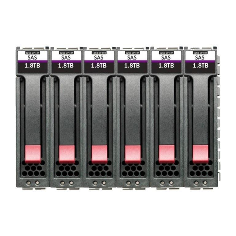 HPE MSA 2.5-inch 1.8TB SAS 12Gbps 10K RPM Enterprise Internal Hard Drive 6-pack R0P86A