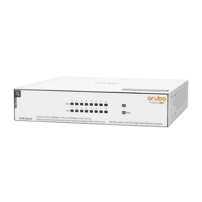 HPE Aruba Instant On 1430 8-port PoE GbE Unmanaged Switch R8R46A