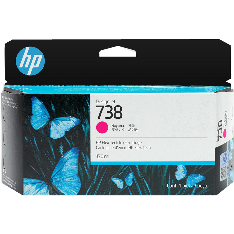 HP 738 Original Ink Cartridge - Magenta 498N6A