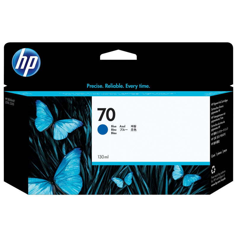 HP 70 130-ml DesignJet Original Ink Cartridge - Blue C9458A