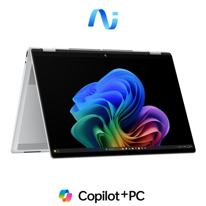 HP OmniBook X Flip 16-as0000ni 16' Core Ultra 7 256V 16GB RAM 1TB SSD Win 11 Home Glacier Silver Next Gen AI 2-in-1 Laptop C81STEA