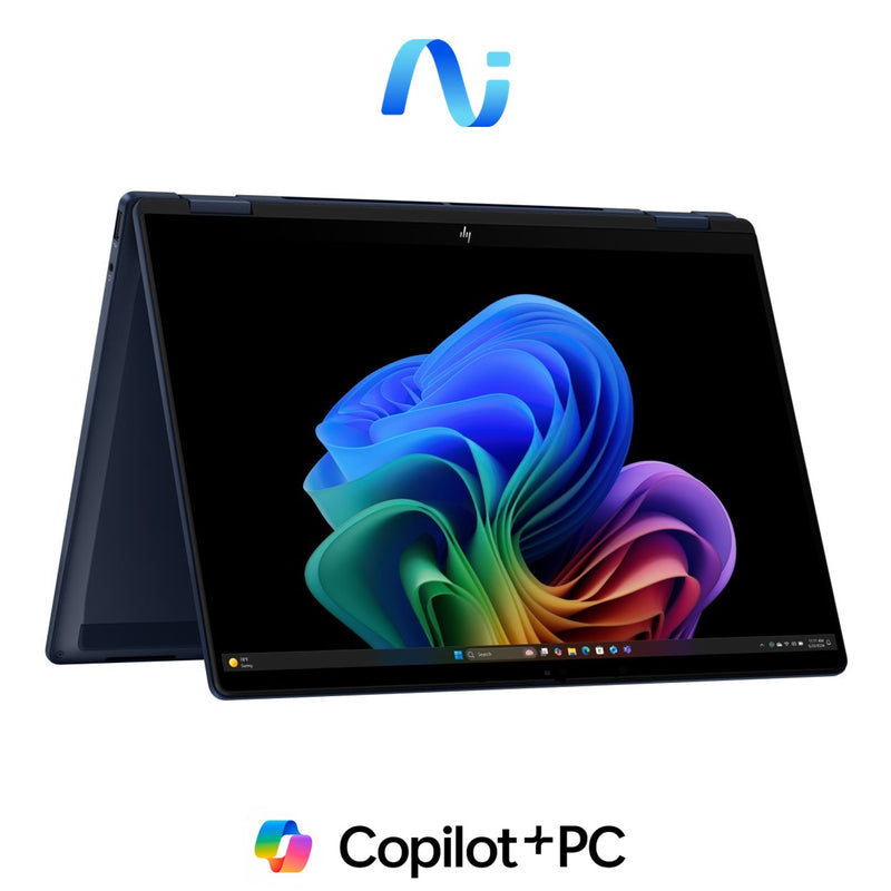 HP OmniBook X Flip 14-fm0005ni 14' Core Ultra 7 256V 16GB RAM 1TB SSD Win 11 Home Atmospheric Blue Next Gen AI 2-in-1 Laptop CL7C8EA