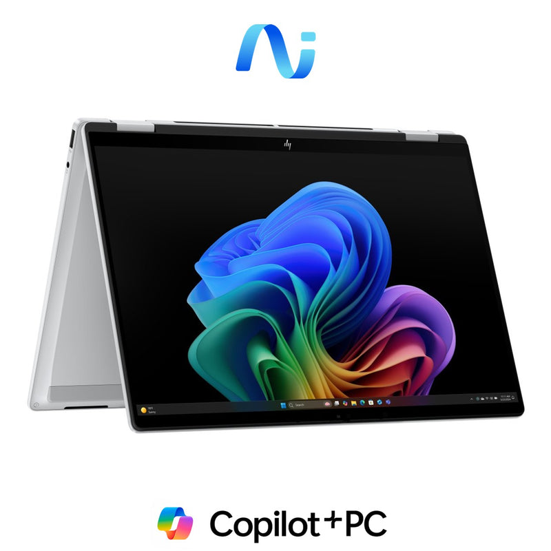 HP OmniBook X Flip 14-fm0006ni 14' Core Ultra 7 256V 16GB RAM 1TB SSD Win 11 Home Glacier Silver Next Gen AI 2-in-1 Laptop CL7C9EA