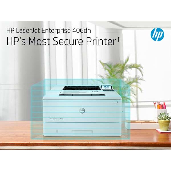 HP LaserJet Enterprise M406dn Monochrome Printer 3PZ15A