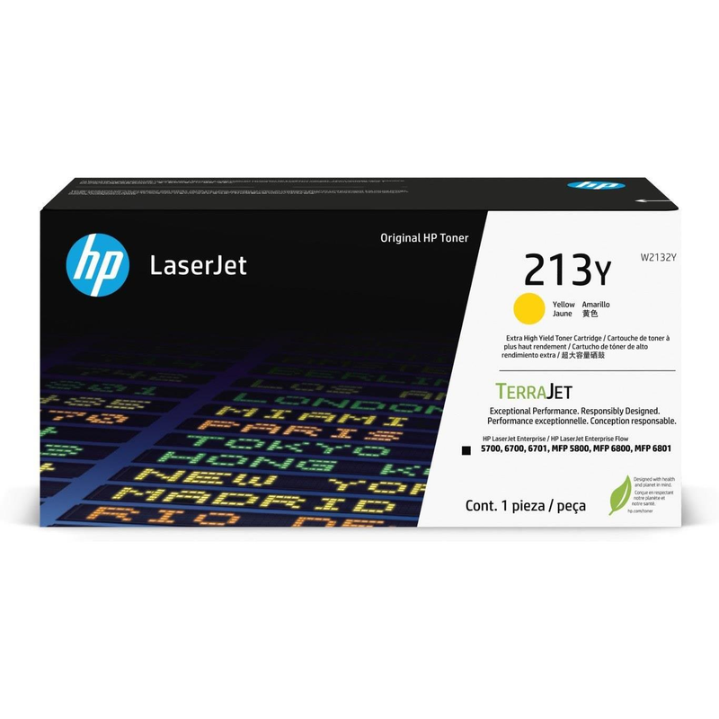 HP 213Y Extra High Yield Yellow Original LaserJet Toner Cartridge W2133Y