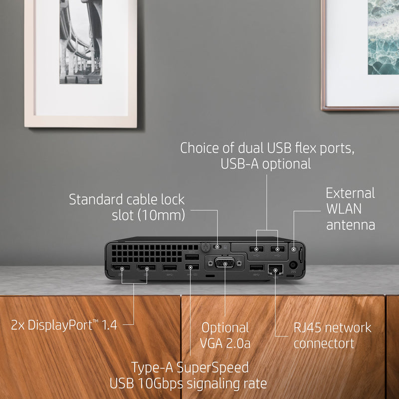HP EliteDesk 800 G6 Core i7-10700T 8GB RAM 256GB SSD Win 11 Pro Mini PC 4M429EA