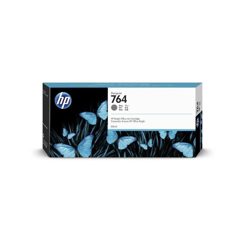 HP 764 300-ml Designjet Gray Ink Cartridge Original C1Q18A Single-pack