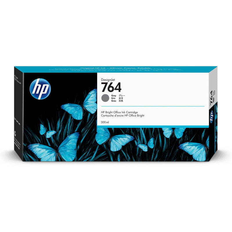 HP 764 300-ml Designjet Gray Ink Cartridge Original C1Q18A Single-pack