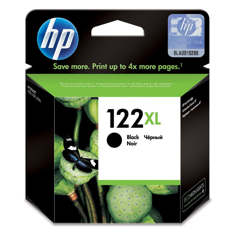 HP 122XL Extra Large Original Ink Print Cartridge - Black CH563HE