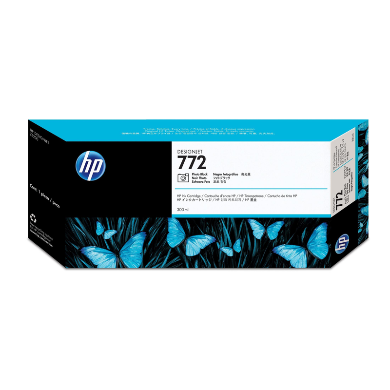 HP 772 300-ml DesignJet Photo Black Printer Ink Cartridge Original CN633A Single-pack