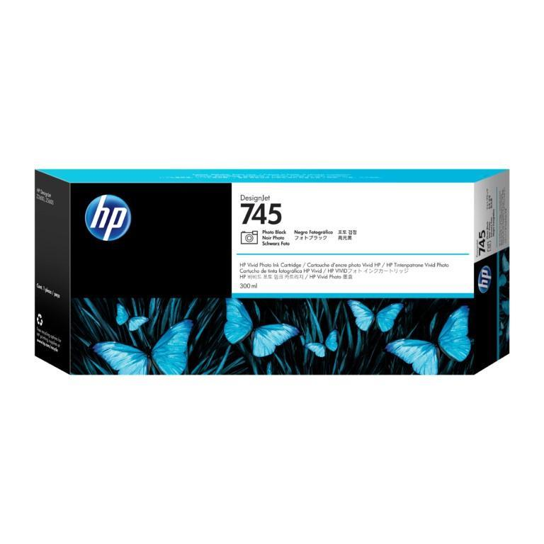 HP DesignJet 745 300-ml Photo Black Ink Cartridge Original F9K04A Single-pack