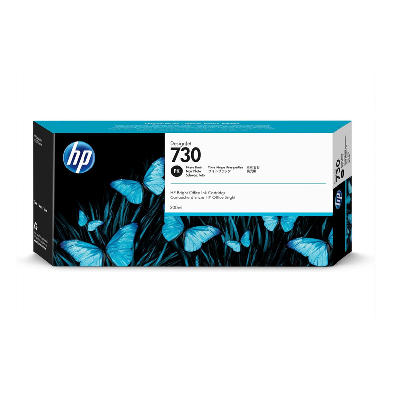 HP 730 300-ml Photo Black DesignJet Ink Cartridge P2V73A