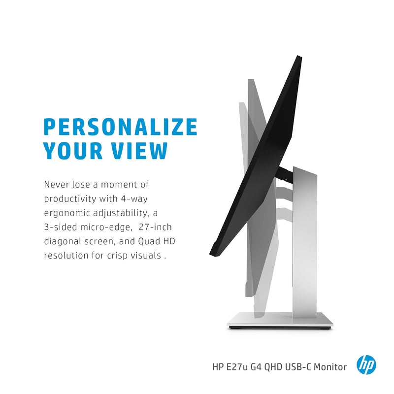 HP E27u G4 27' QHD 5ms Monitor 189T3AA