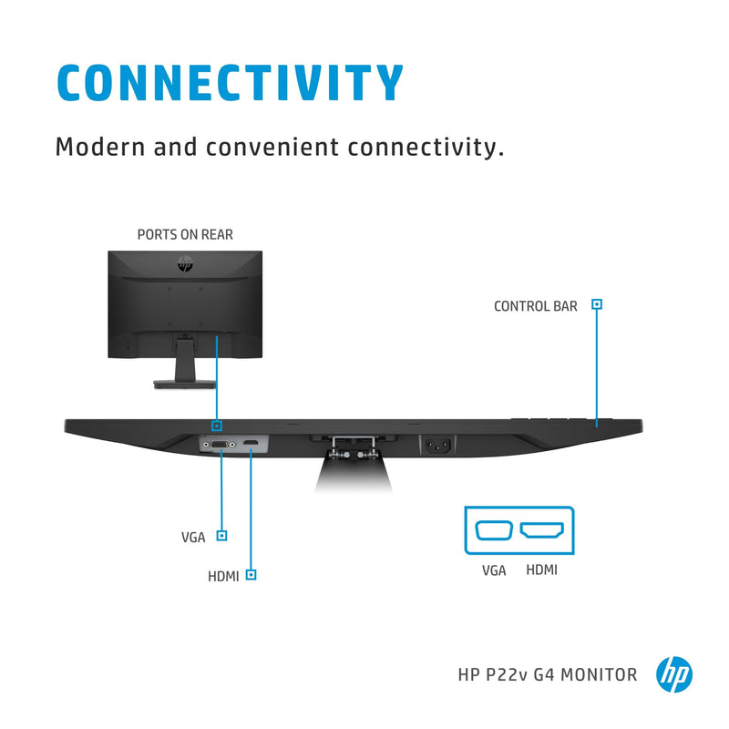 HP P22v G4 21.5' Full HD 5ms Monitor 9TT53AA