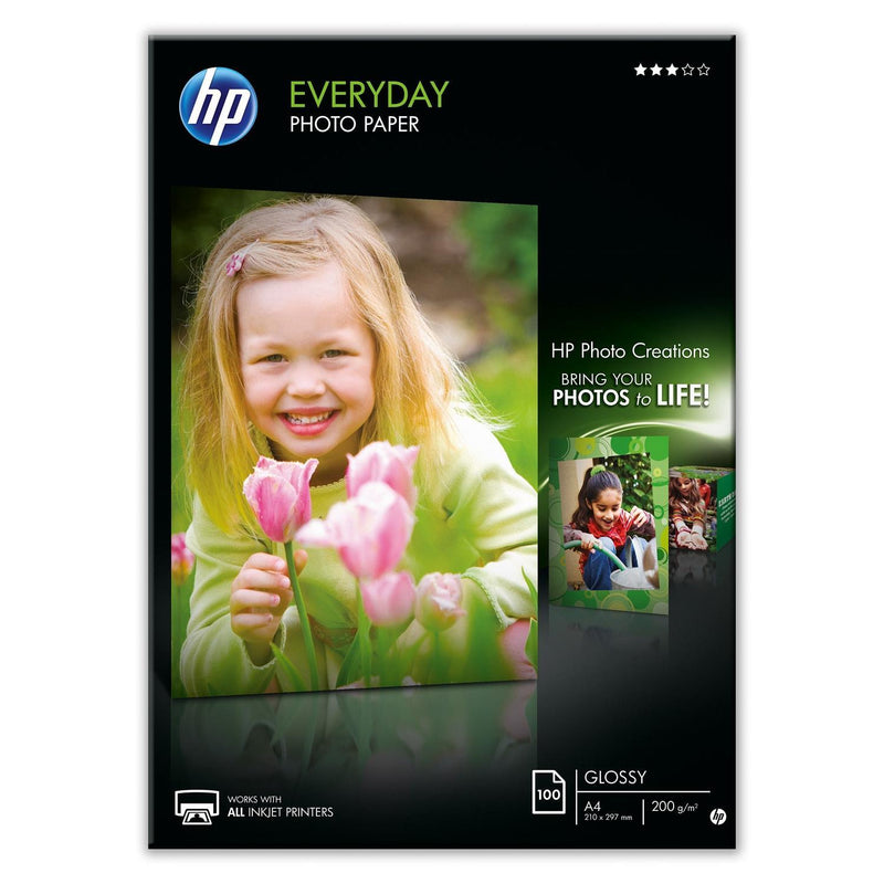 HP Everyday Glossy Photo Paper - 100 Sheets Q2510A