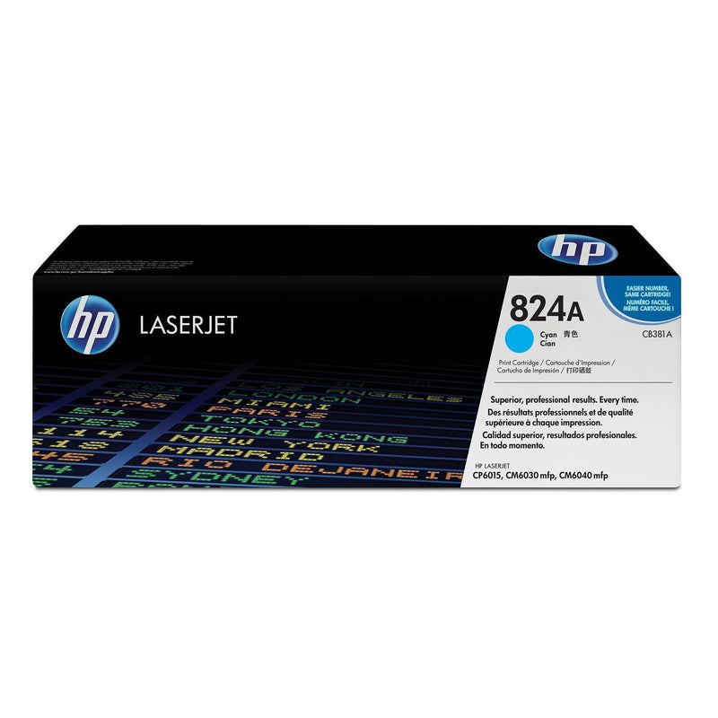 HP 824A Original LaserJet Toner Cartridge - Cyan CB381A