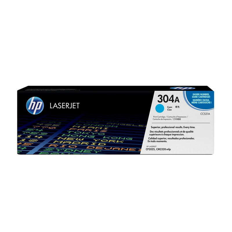 HP 304A Original LaserJet Toner Cartridge - Cyan CC531A