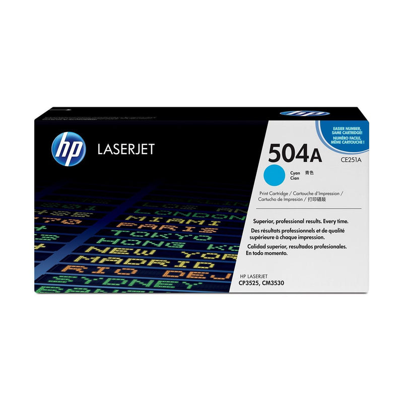 HP 504A Original LaserJet Toner Cartridge - Cyan CE251A