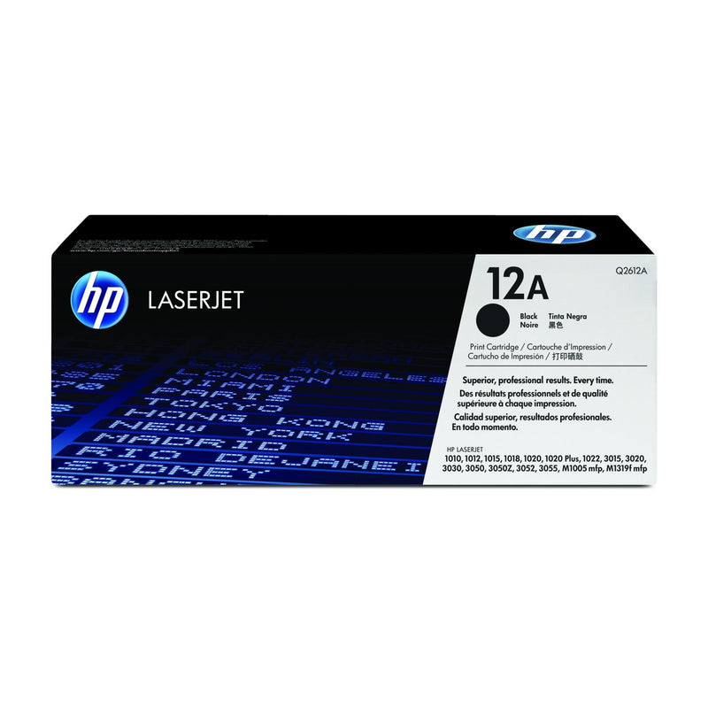 HP 12A Original LaserJet Toner Cartridge - Black Q2612A
