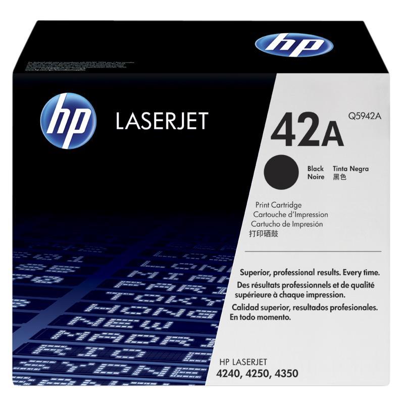 HP 42A Original LaserJet Toner Cartridge - Black Q5942A