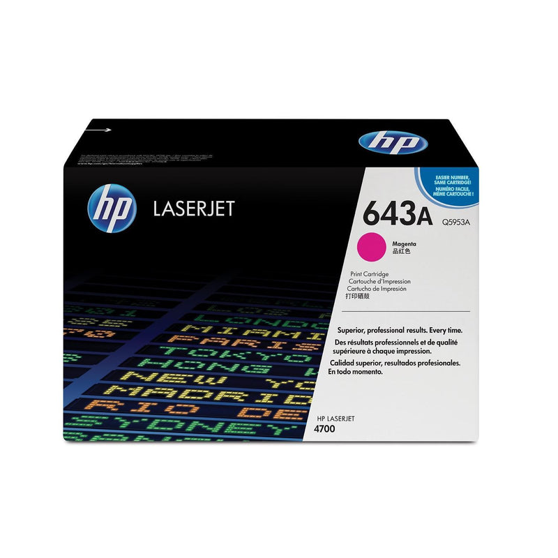 HP 643A Original LaserJet Toner Cartridge - Magenta Q5953A