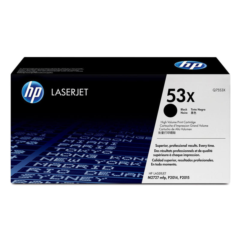 HP 53X Original LaserJet Toner Cartridge - Black Q7553X
