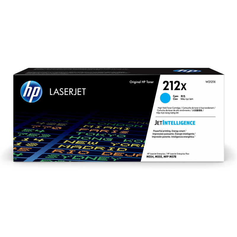 HP 212X Original LaserJet Toner Cartridge - Cyan W2121X